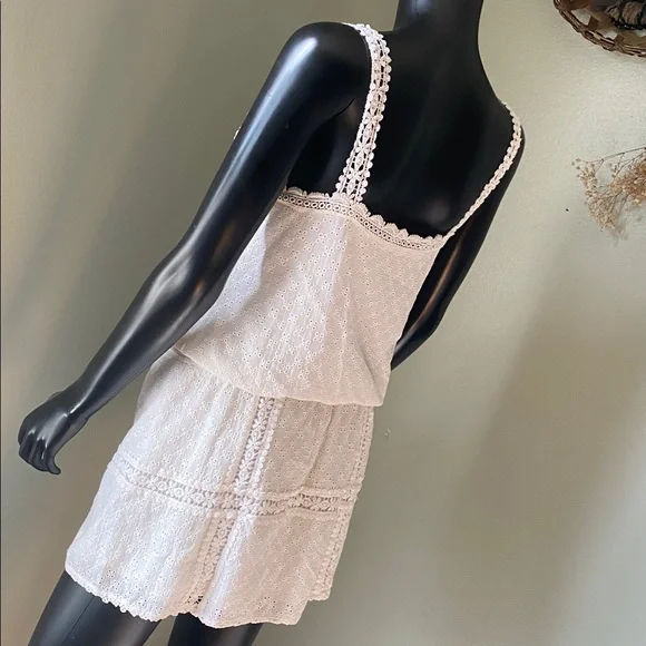 Altar'd State 100% Cotton White Eyelet Free Spirited Boho style Dress - Picture 7 of 13